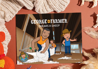 George the Farmer Shears a Sheep