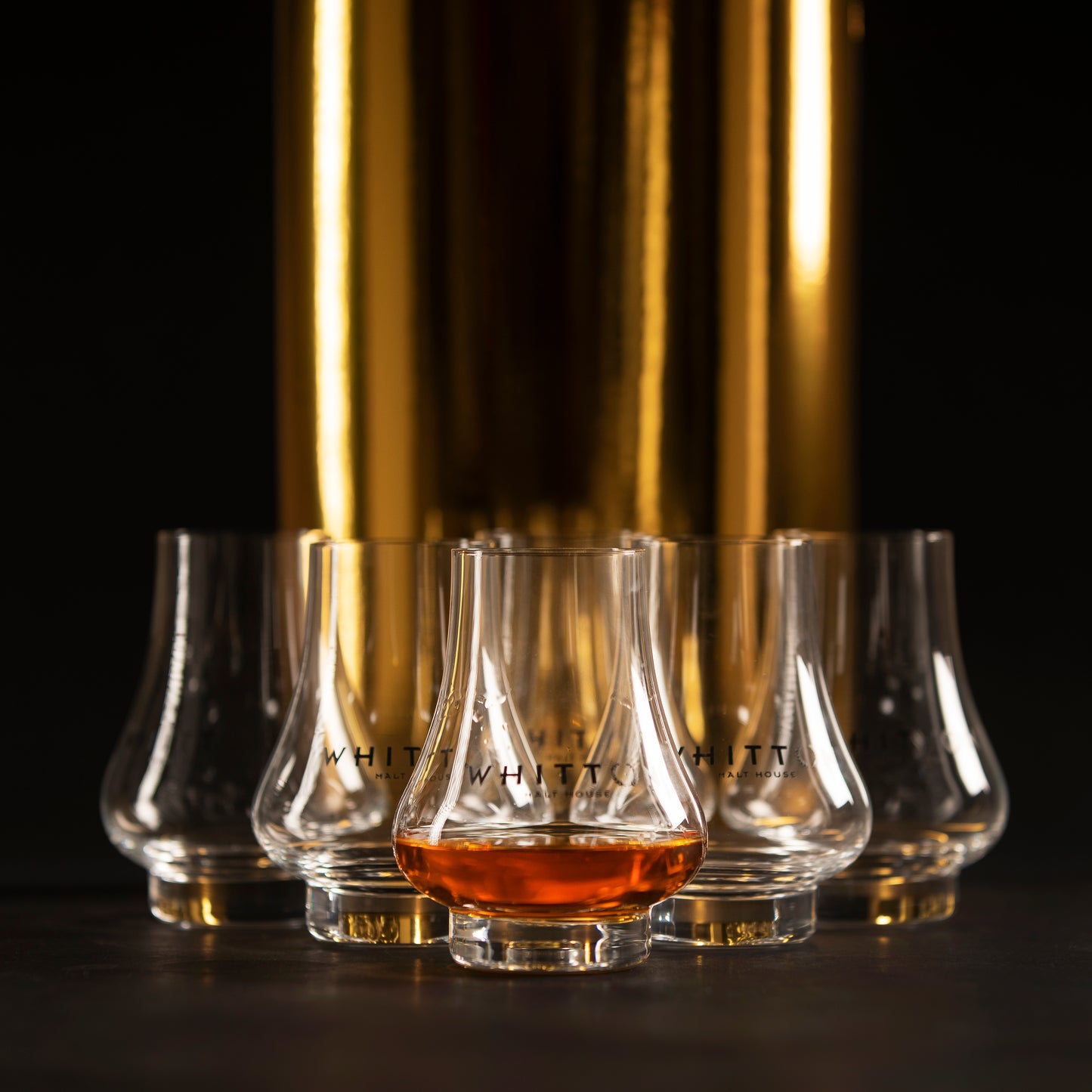 WMH Black Whisky Glasses - Set of 6